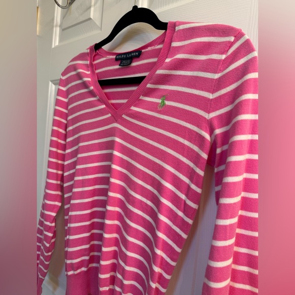 *NWOT* Ralph Lauren Striped V-Neck Sweater, Size Small - Picture 12 of 15